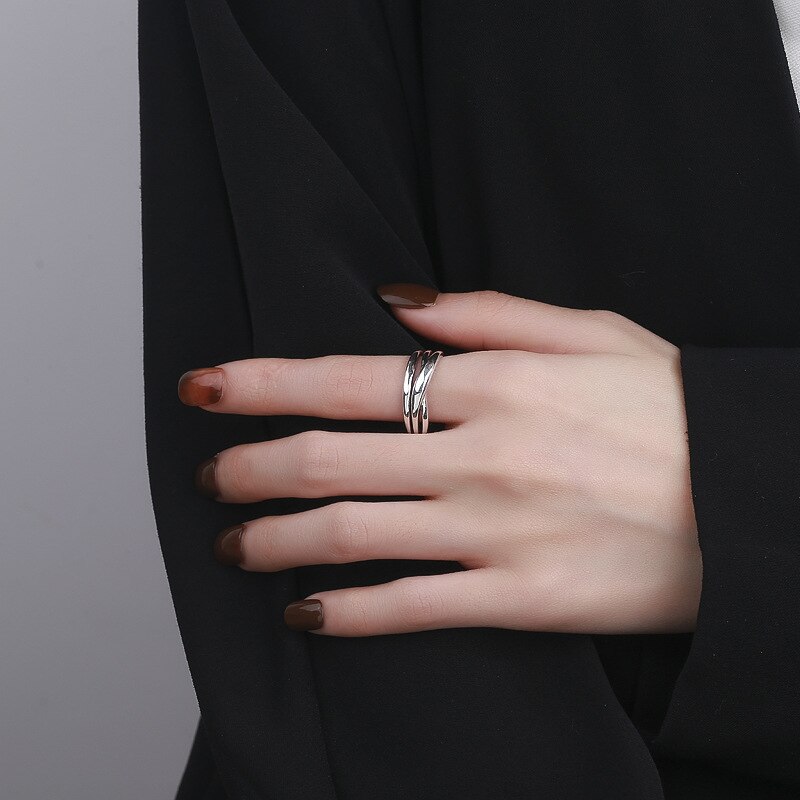 メガ割 シンプル光沢 銀 アクセサリー シルバー 調節可能 幸運ゆびわ 指輪 韓国ファション福袋