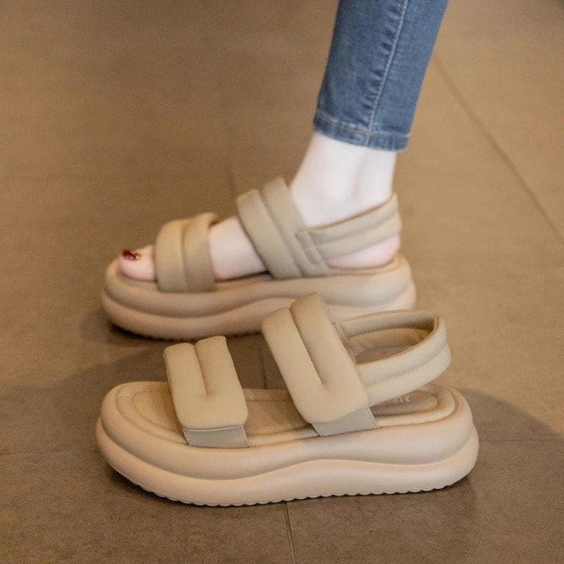 本日厚底サンダル母の日ストラップサンダル 韓国ファッション美脚 サンダル レディース サンダル シューズ サンダル柔らかい底 身長アップシンプル サンダル