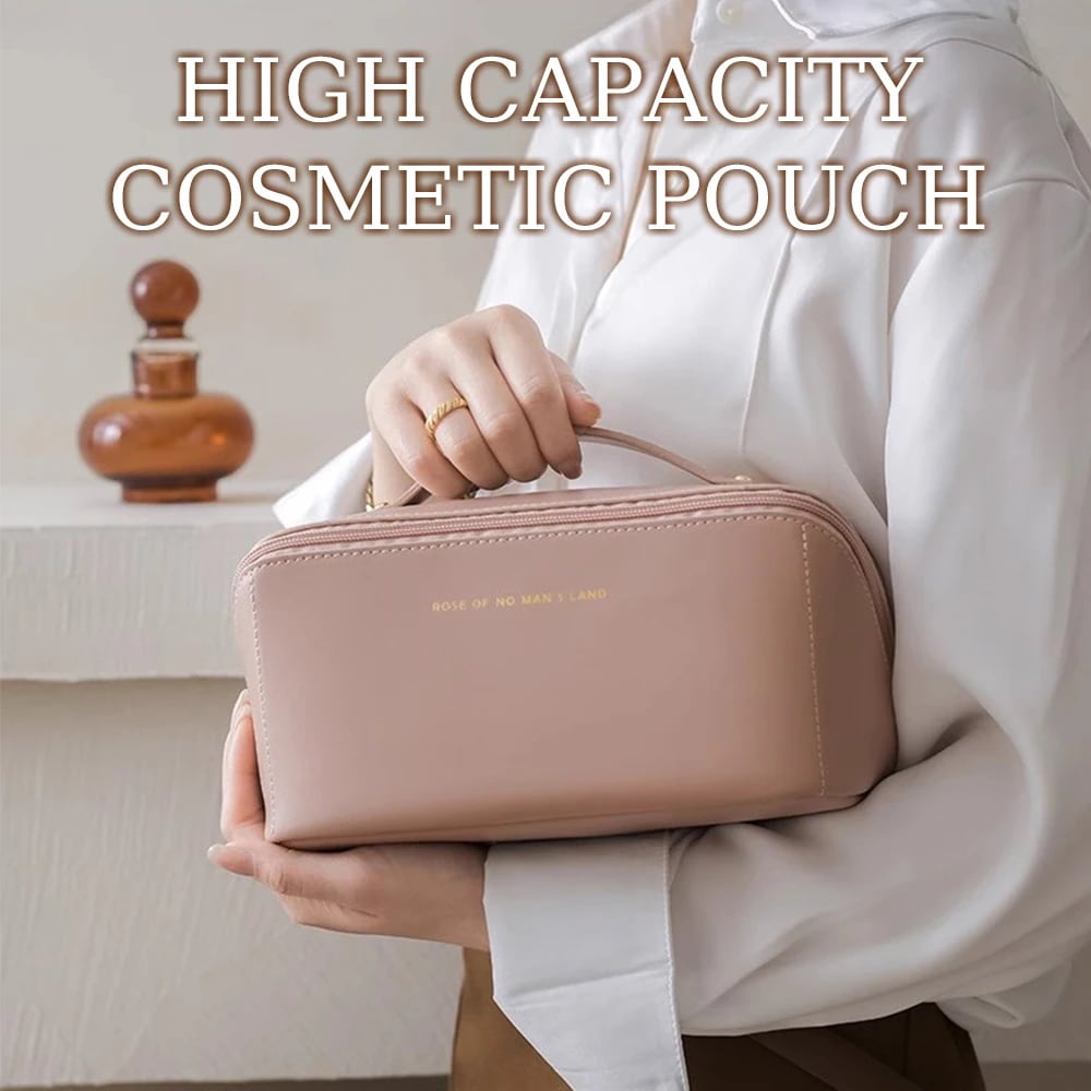 レボショップの化粧ポーチ 大容量 機能的 ポーチ 自立 小物入れ 可愛い コスメポーチ トラベルポーチ メイクポーチ バニティケース コンパクト マチあり 大きめ 大容量 バニティバッグ 合[Ye&WeiZong]｜アングル3