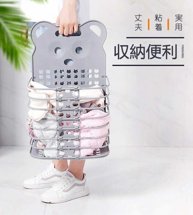 レボショップのKIM ランドリーバスケット 折りたたみ ランドリー収納 洗濯かご 衣類入れ 収納ボックス 洗濯ボックス オシャレ 収納バスケッ キッチン トイレ　収納ラック インテリア｜アングル3