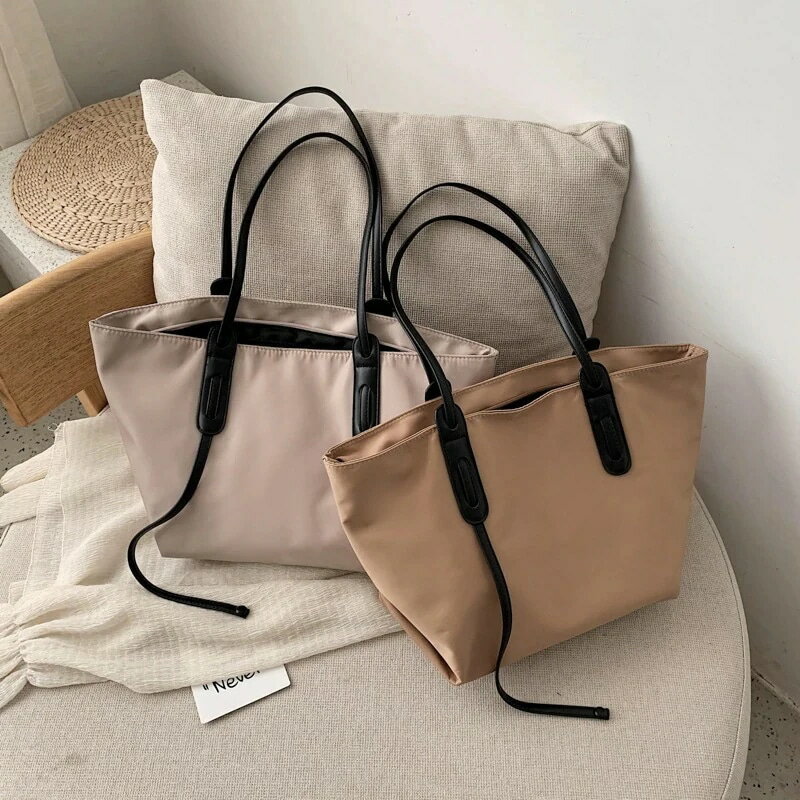 人気の新作大容量ハンドバッグレディースバッグトレンドカラーの新作韓国ファッションコントラストカラ..