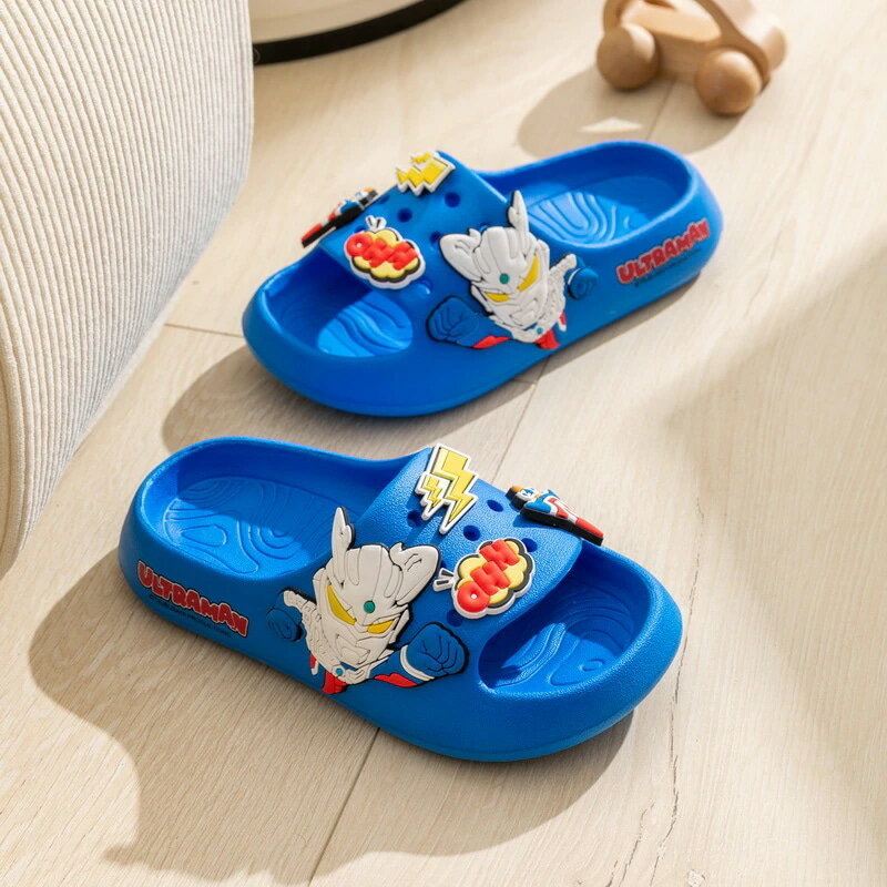 ウルトラマン子供スリッパ夏男の子サンダル夏赤ちゃん室内滑り止め子供入浴男の子家庭靴