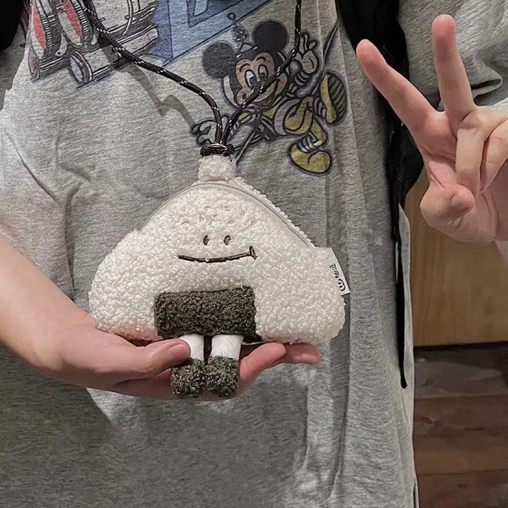 可愛いミニ財布 新調したい財布 かわいいおにぎりクロスボディ小銭入れキーバッグ