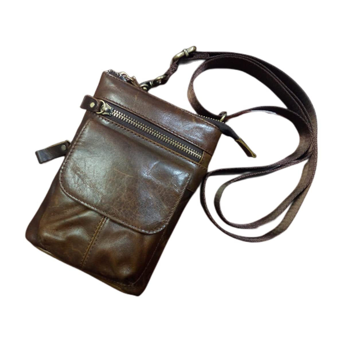 スマホポーチショルダーバッグメンズ本革牛革斜め掛けバッグミニショルダーバッグ軽量ポシェット3way ..