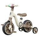 2〜6歳の子供用自転車 音楽ライト付き 子供用バランスカー 3輪 多機能 2in1 誕生日プレゼント (ブラウン)