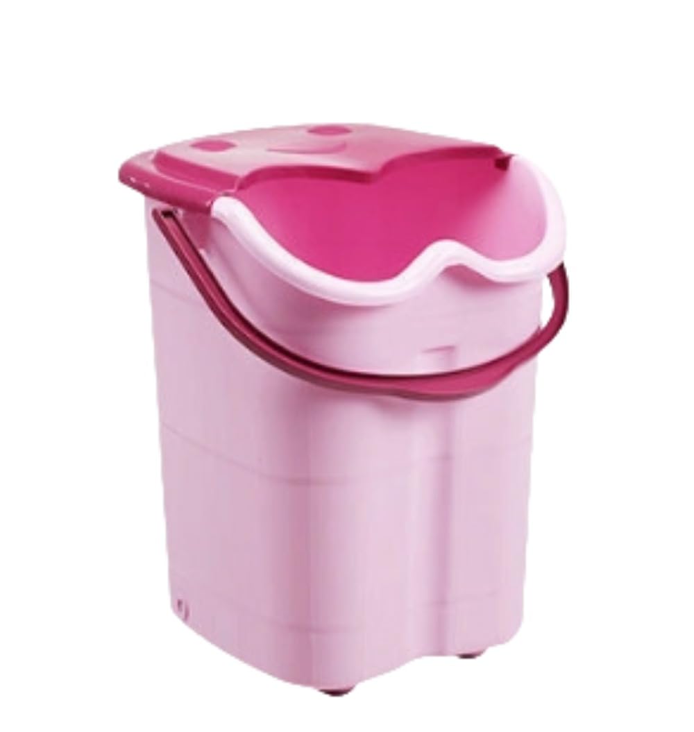 足湯バケツ フットバス 足洗い台 保温 プラスチック プラス 厚手 家庭用 (カーキ,37*34*54cm)