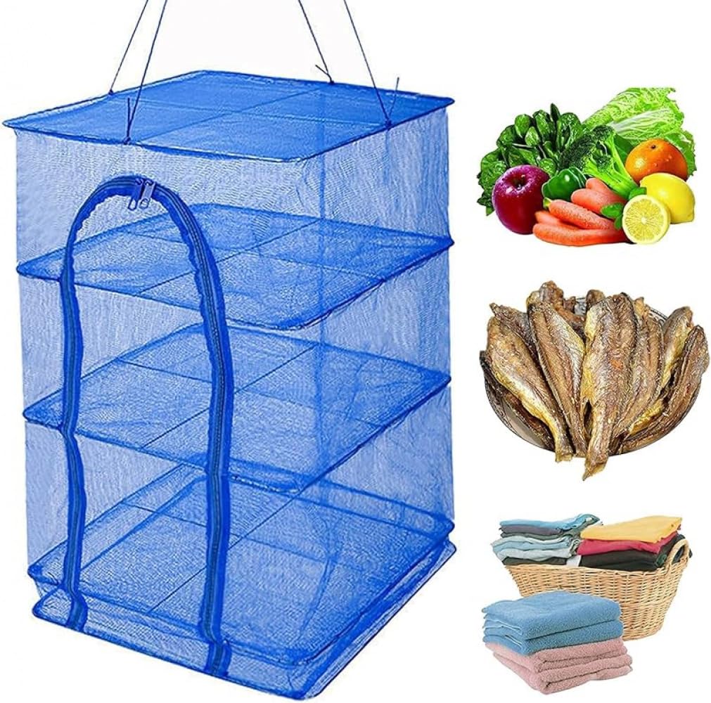 干物 ネット干し網 3段 魚 野菜 食器 干網 万能 ハンギングドライネット