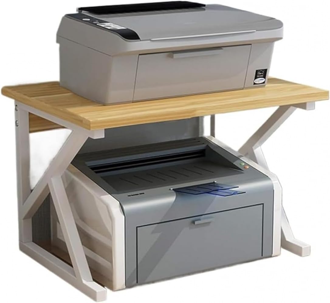 オフィスプリンターコピー機ラック、デスクトップ多層収納ラック、家庭用多機能デスクトップ収納、組み..