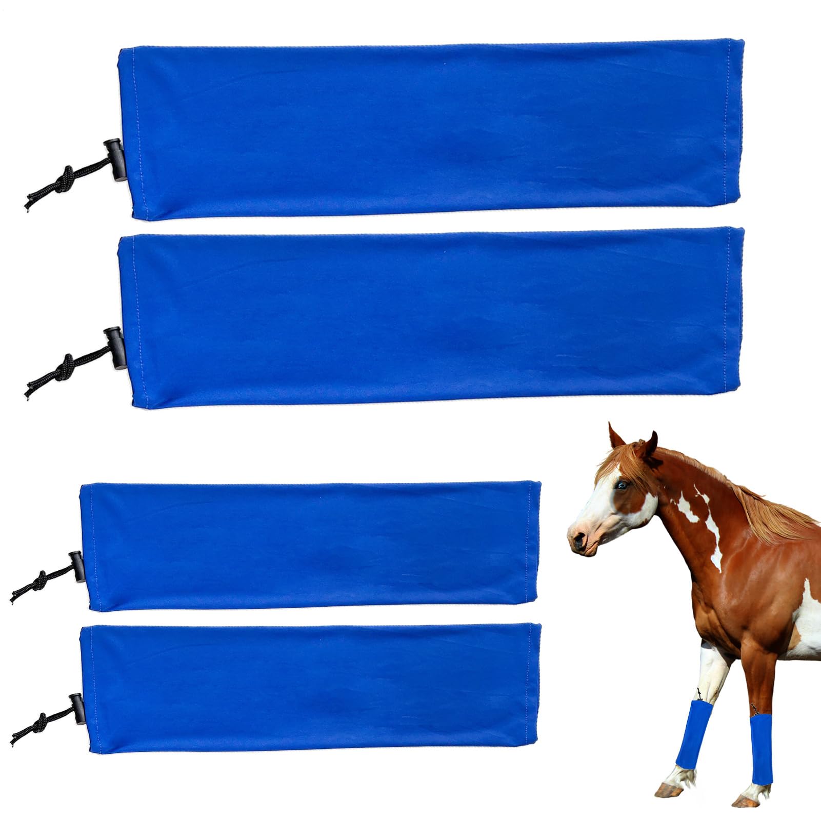 ウマ用 フライブーツ - 通気性 馬用 レギンス - 保護用ホースフライブーツ レーシング 競技 厩舎 ジャ..