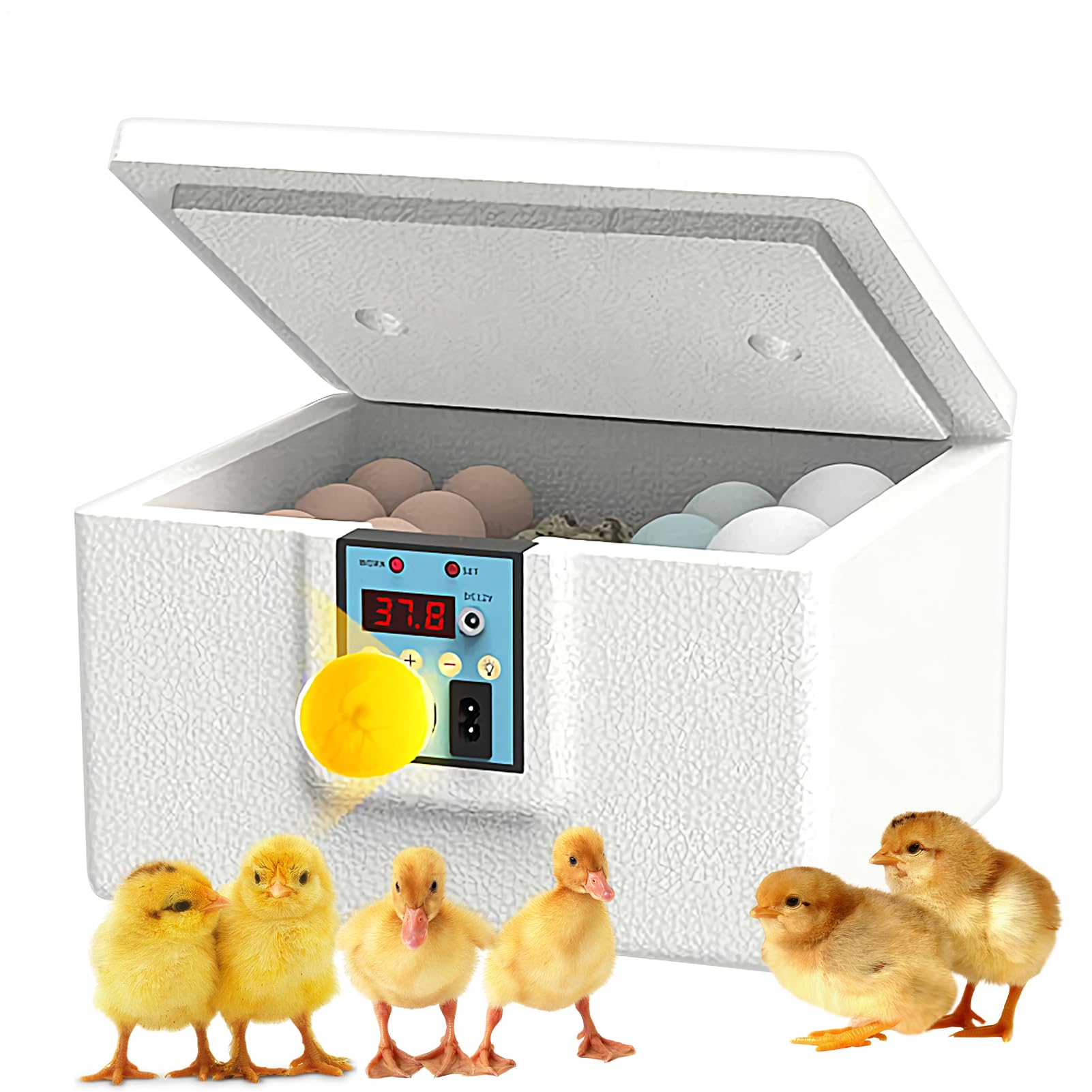 卵孵化器ボックス - アヒル 育雛 保温 ボックス,温度制御機能付き 自動タッチコントロールのハッチング..
