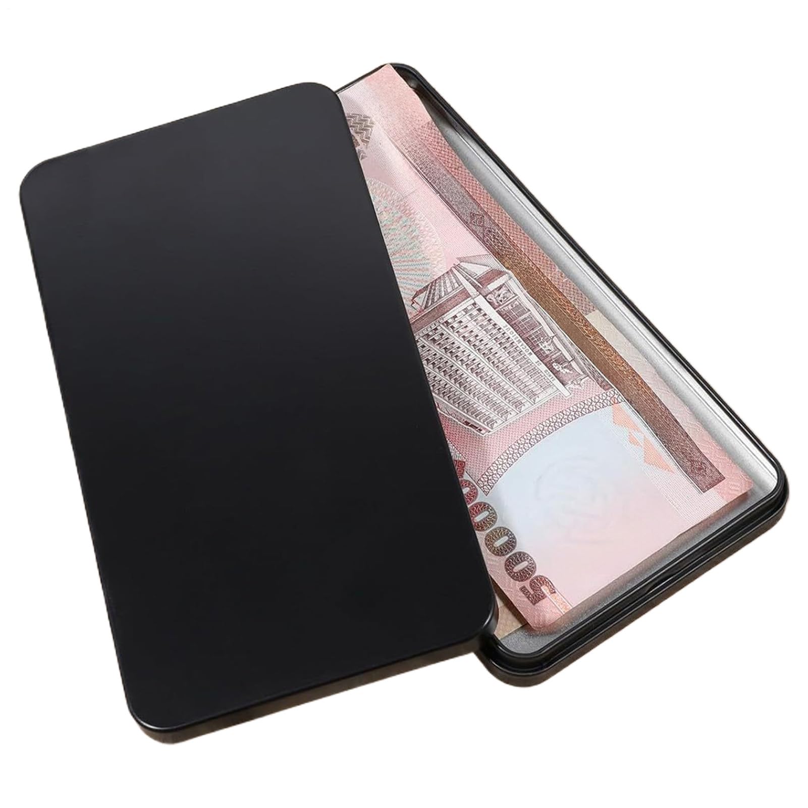 現金箱,金属製カセット式マネーボックス | 蓋付き丈夫な整理ボックス、キャンプや旅行、家庭、RV、寮用..