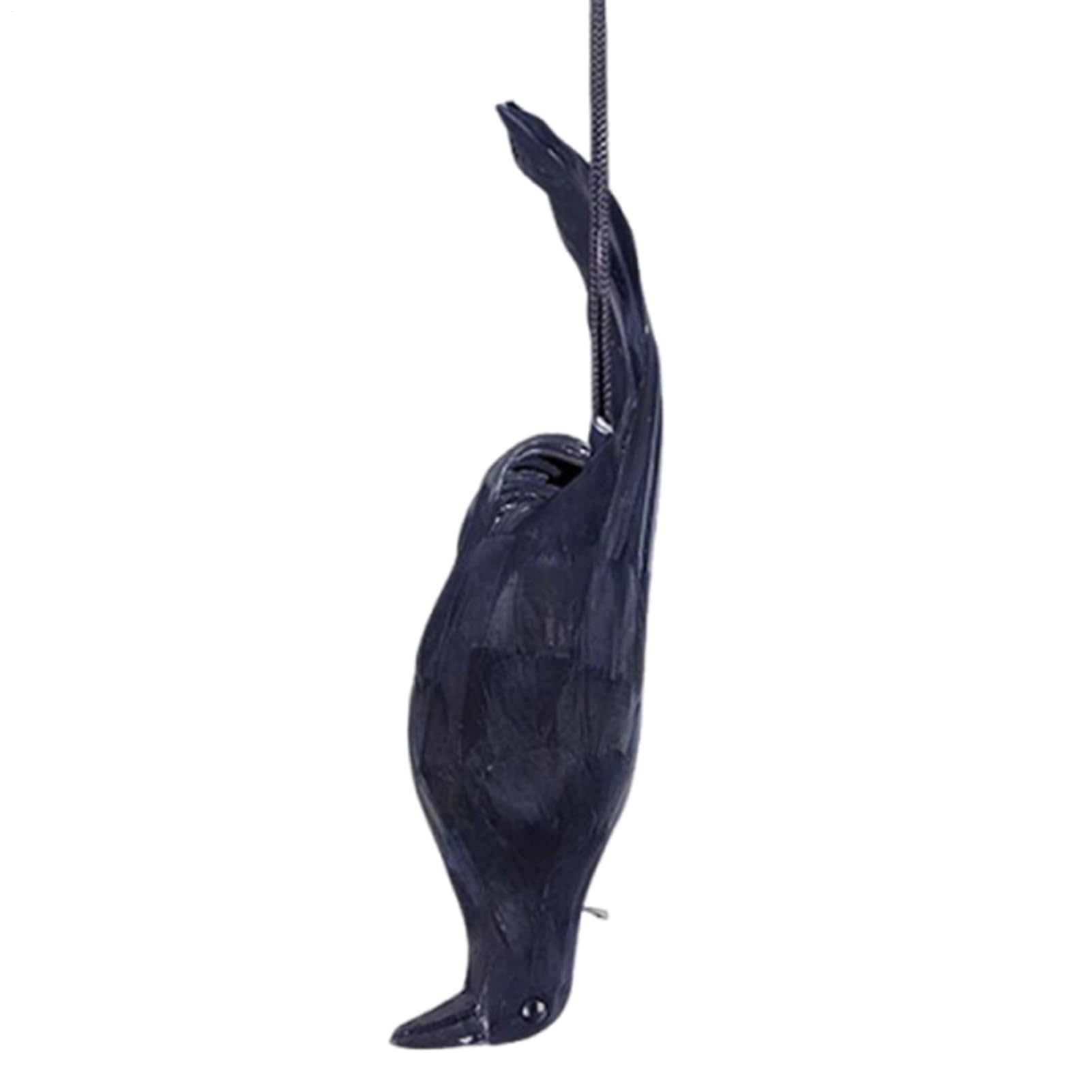 カラスフィギュア | 黒い羽のカラス,30cm 手作り 鳥模型 装飾品 屋内屋外用 狩猟 庭 ガーデン ポーチ ..