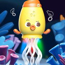自動オクトパスおもちゃ | 自動回避 ハイハイ 音楽 たこ | 室内用 音楽おもちゃ LEDライト&音楽付き ペットの遊び相手 赤ちゃん幼児子供向け 誕生日プレ...
