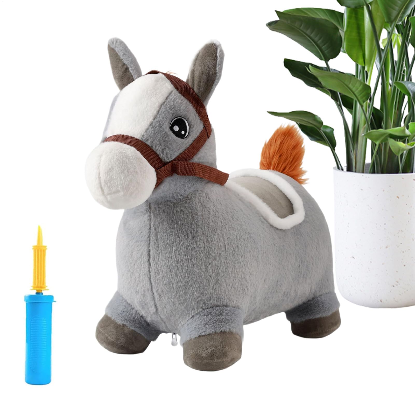 幼児用 バウンシーホース - ぬいぐるみ ホッパー おもちゃ 空気入れ式 - インタラクティブ 2-5歳 男女..