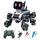 リモコン操作犬型おもちゃ,幼児用ロボット犬玩具 | 八輪スマートロボット子犬 屋内屋外遊び用 男の子女の子プレゼント