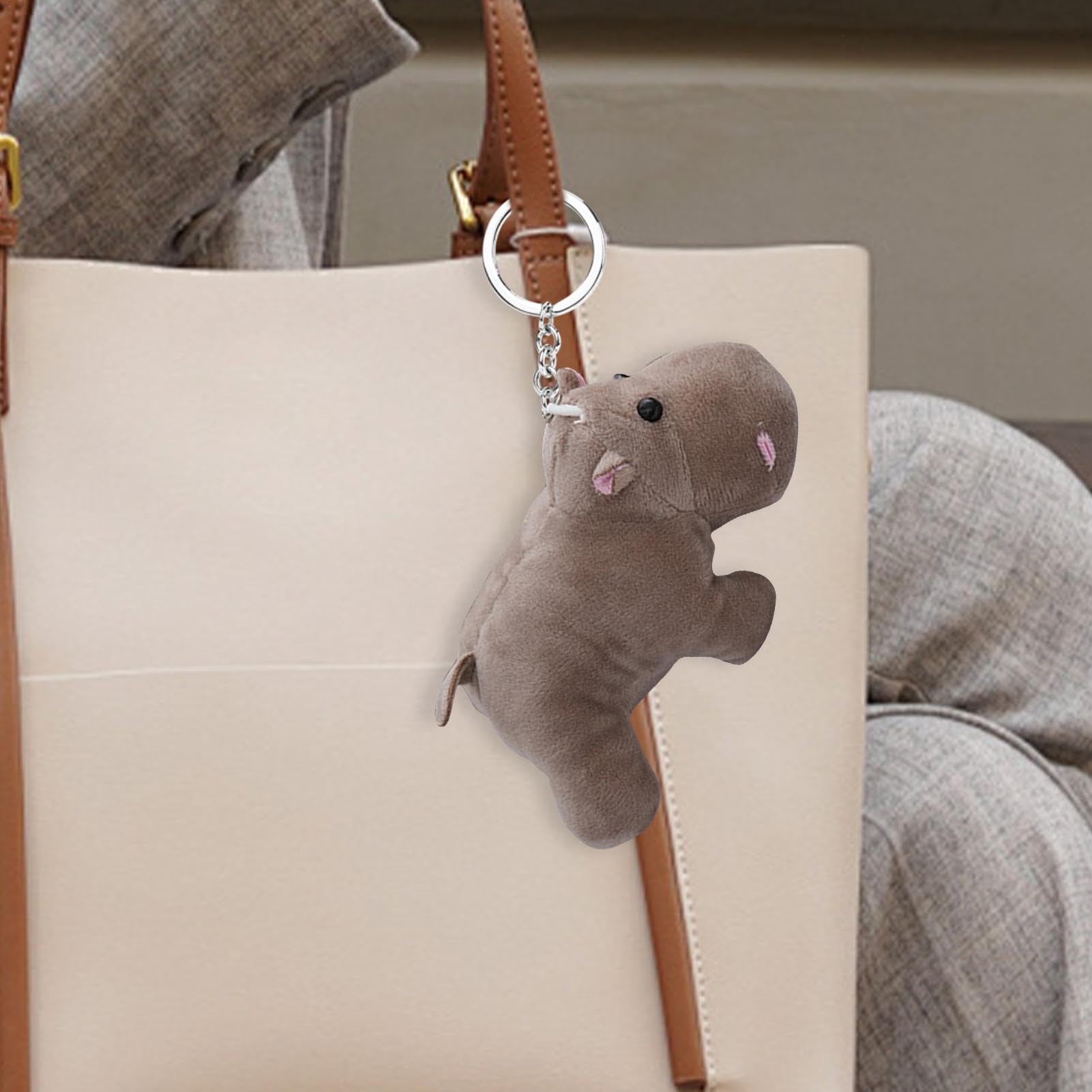 カバのぬいぐるみキーホルダー,カバのぬいぐるみキーホルダー,カバ人形ぬいぐるみペンダント | かわい..