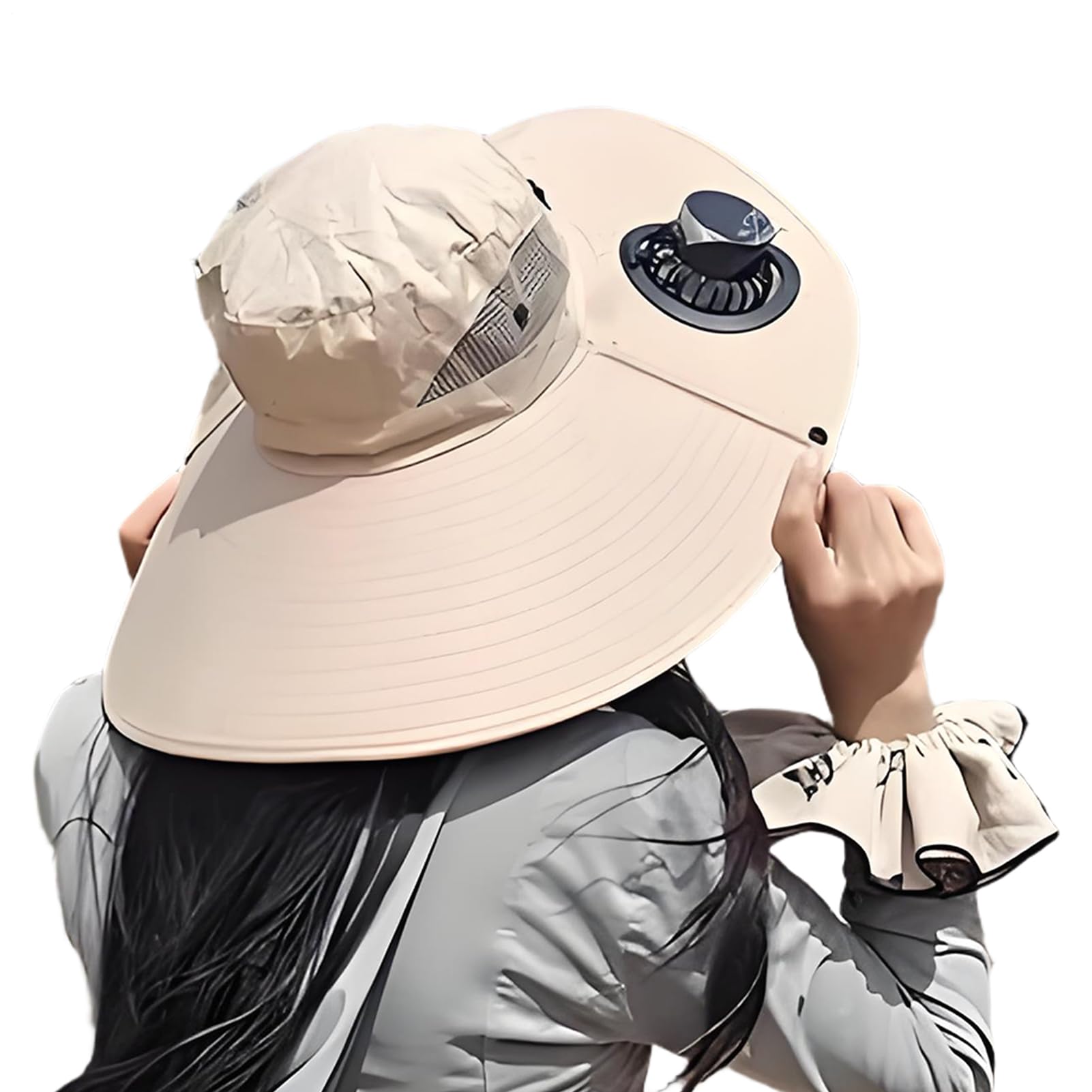 [birdusunce] ソーラー発電ファン付きハット - 日焼け防止ハット - USB充電式 通気性 日よけ キャップ 男女兼用 アウトドア アクセサリー キャンプ フィッシング ガーデニング