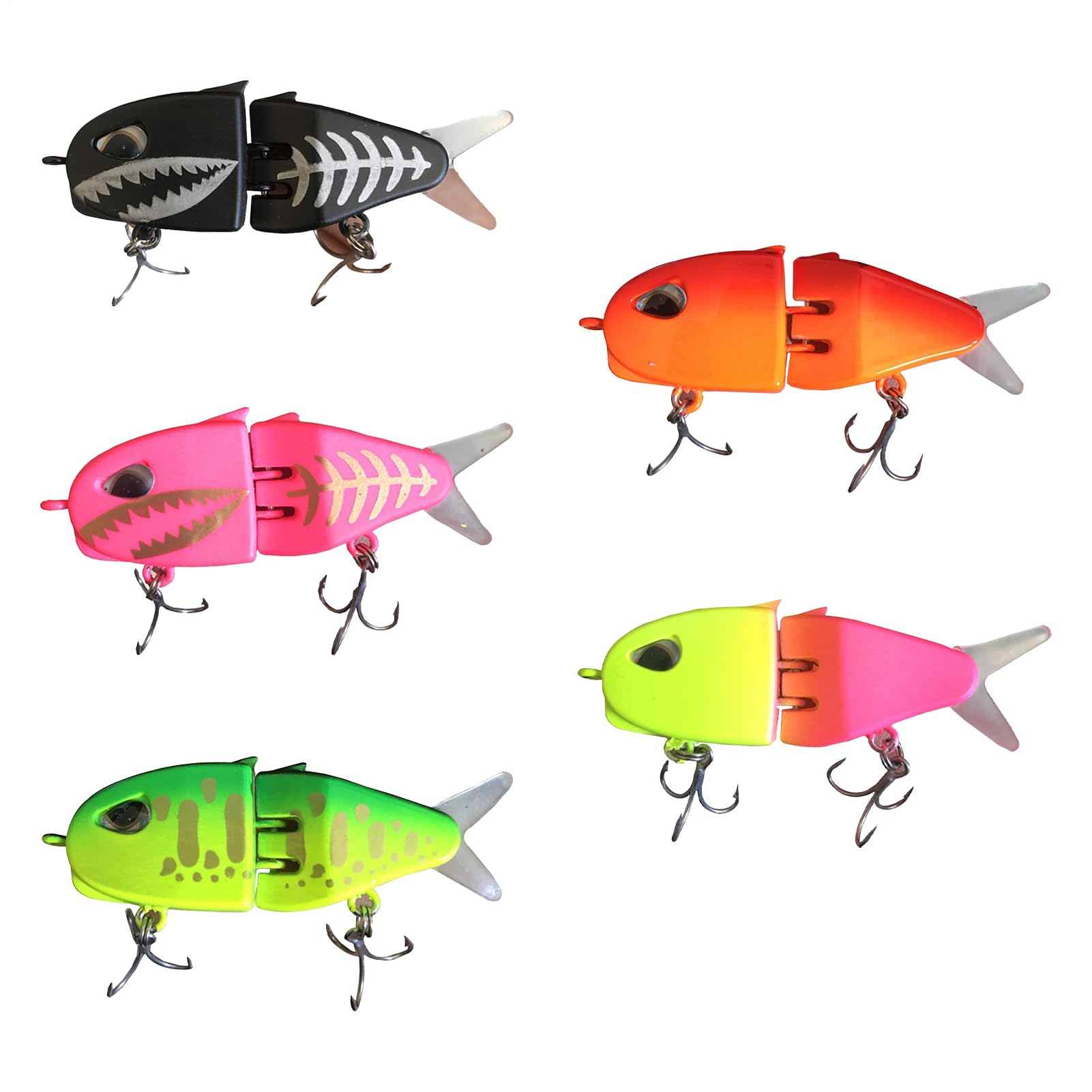 グライドベイト,リアルな動きのルアー | ソフト リアリスティック スイムベイト カーボンスチールフック付き 淡水性海水性向け トラウト キャットフィッシュ パイク クラッピー用