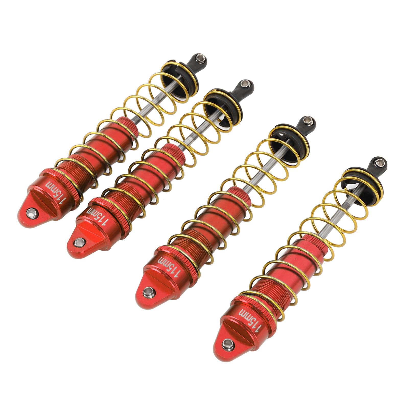 RC カーショックアブソーバー、1/10 RC カー用交換用金属ショックアブソーバー 4 (赤)