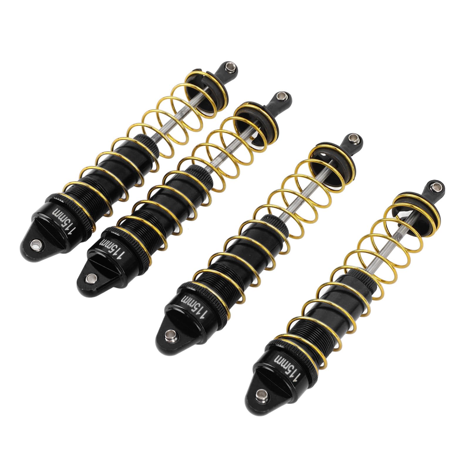 RC カーショックアブソーバー、1/10 RC カー用交換用金属ショックアブソーバー 4 (黒)