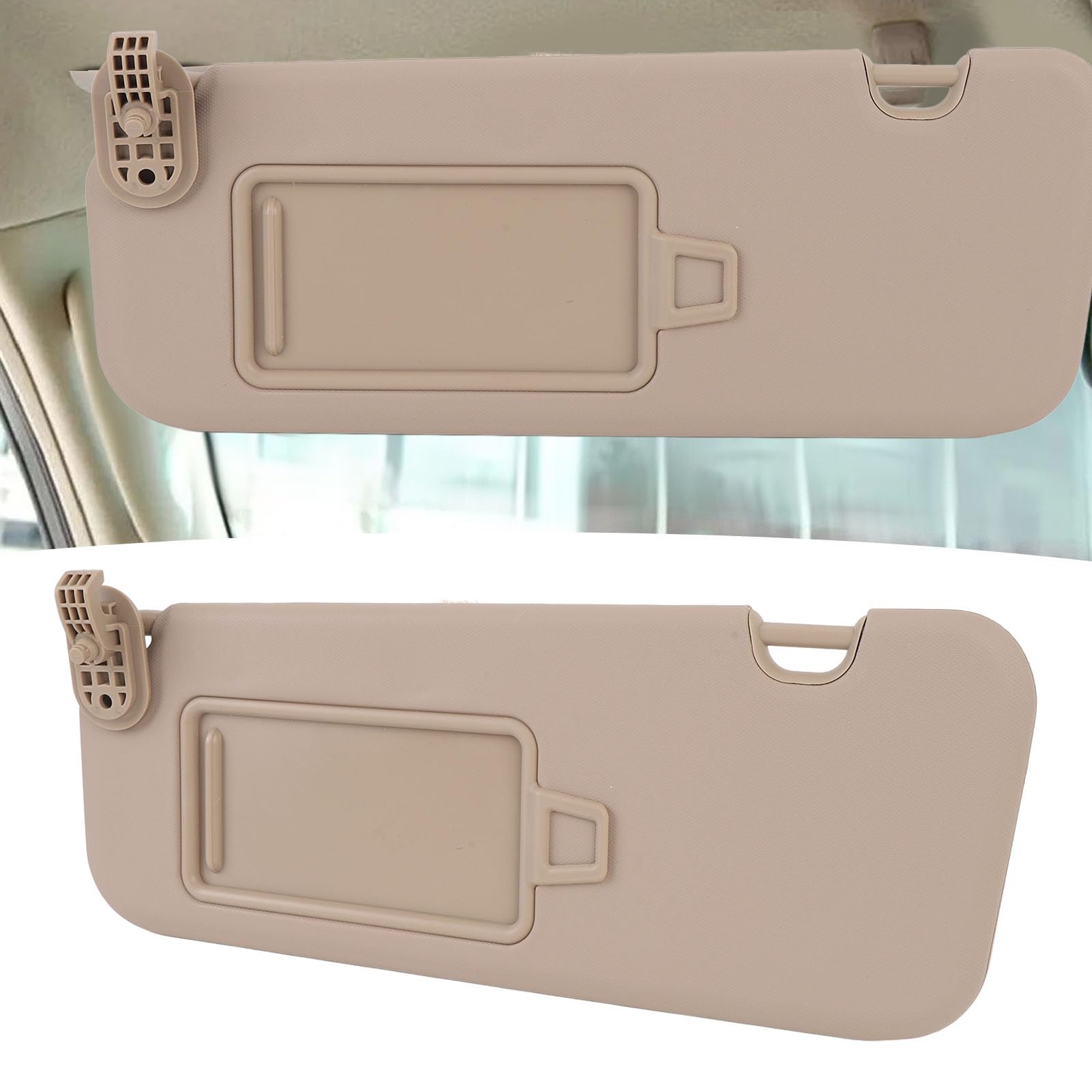 左のドライバーサイドサンバイザーElantra AD 2016 2017 2018 2019、メイクアップミラー付きカーサンバイザー、＃85210 F2000XUG、85210F2000XUGに代わる