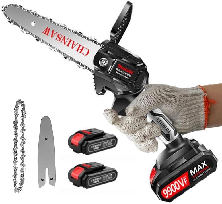 】小型 電動チェーンソー 充電式 レシプロソー 電動のこぎり コードレス ノコギリ 木材用 操作簡単 無..