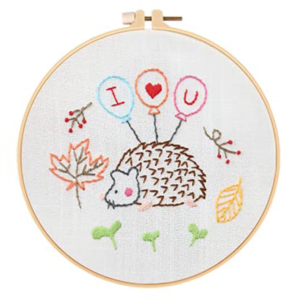 刺繍キット 刺しゅうセット クロスステッチ 初心者向け DIY ししゅう 15cm 刺繍工具付き 動物パターン ..