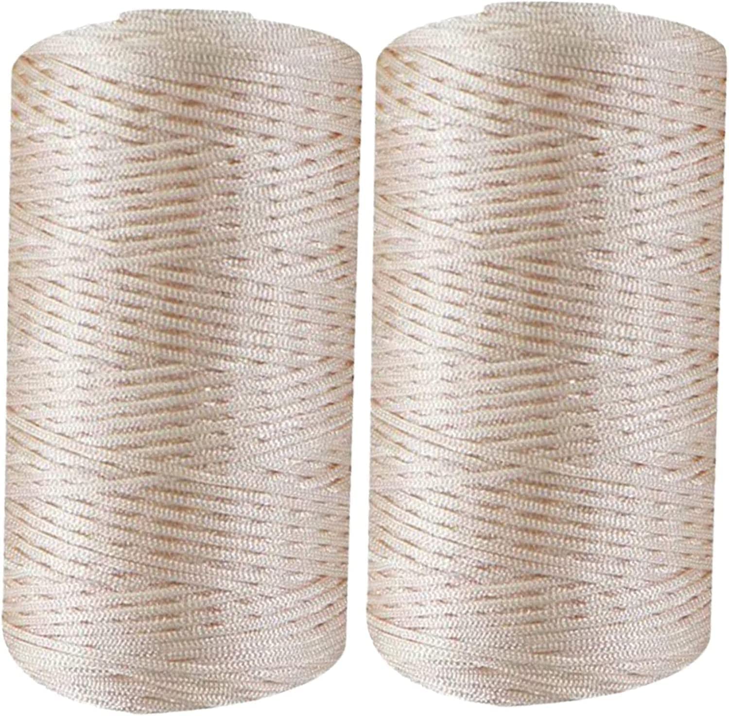 氷糸 氷綿糸 McLamecode 夏季アートヤーン 2本セット ナイロンかぎ針編みひも 細い ノースリーブ 手編..