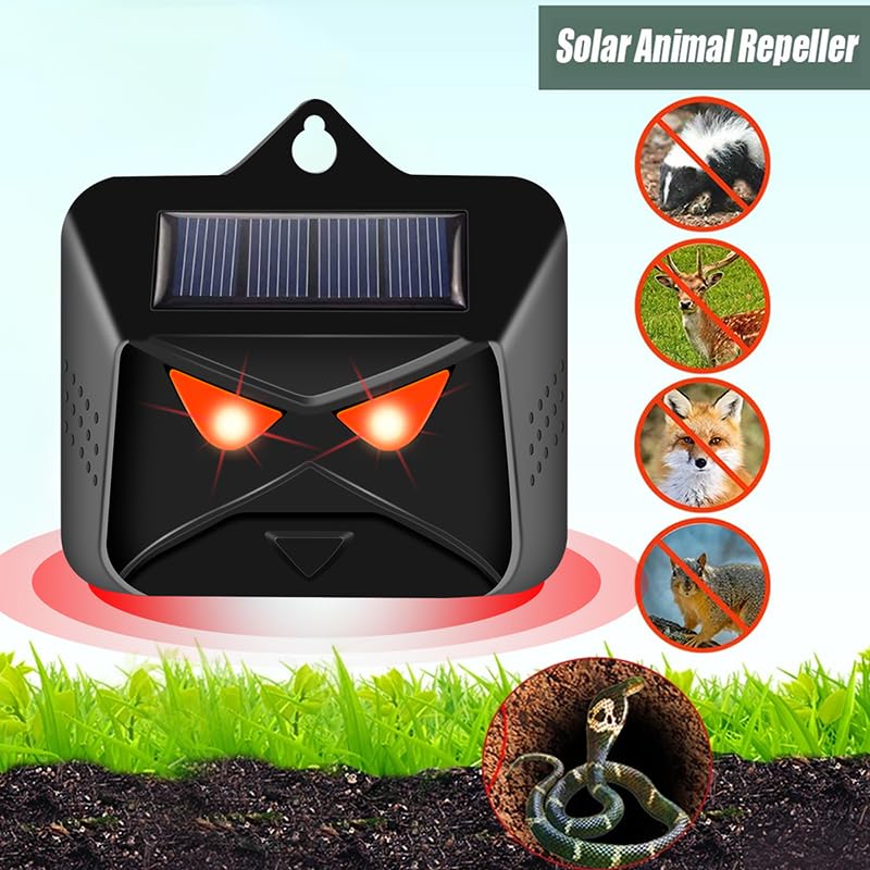 アライグマ忌避剤 動物撃退器 超音波 ソーラー充電 野良猫 夜行性動物 撃退器 猫よけ ネズミ駆除 害獣撃退 怖い 黒いフクロウ レッドライト IP44防水防塵 糞被害 鳥害対策 猫除け 鳥除け 犬除け ネズミよけ 屋外用 2個入り