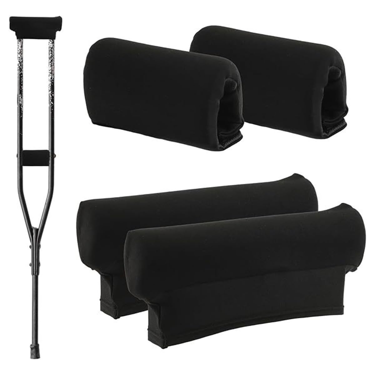 松葉杖 カバー 肉厚 肘置きカバー 脇用パッド 痛み軽減 滑り防止 疲れにくい 脇あて 安定 痛み 負担 軽..