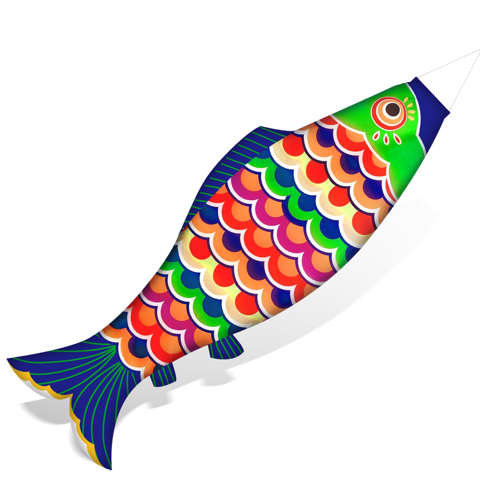 ish indsock 高耐久 インチ 鯉 カイトフラッグ 風ソックス 日本の鯉 鯉のぼり 風吹き 伝統的な吊り下げ装飾 屋外 家庭 庭 庭用 (黒と赤色)