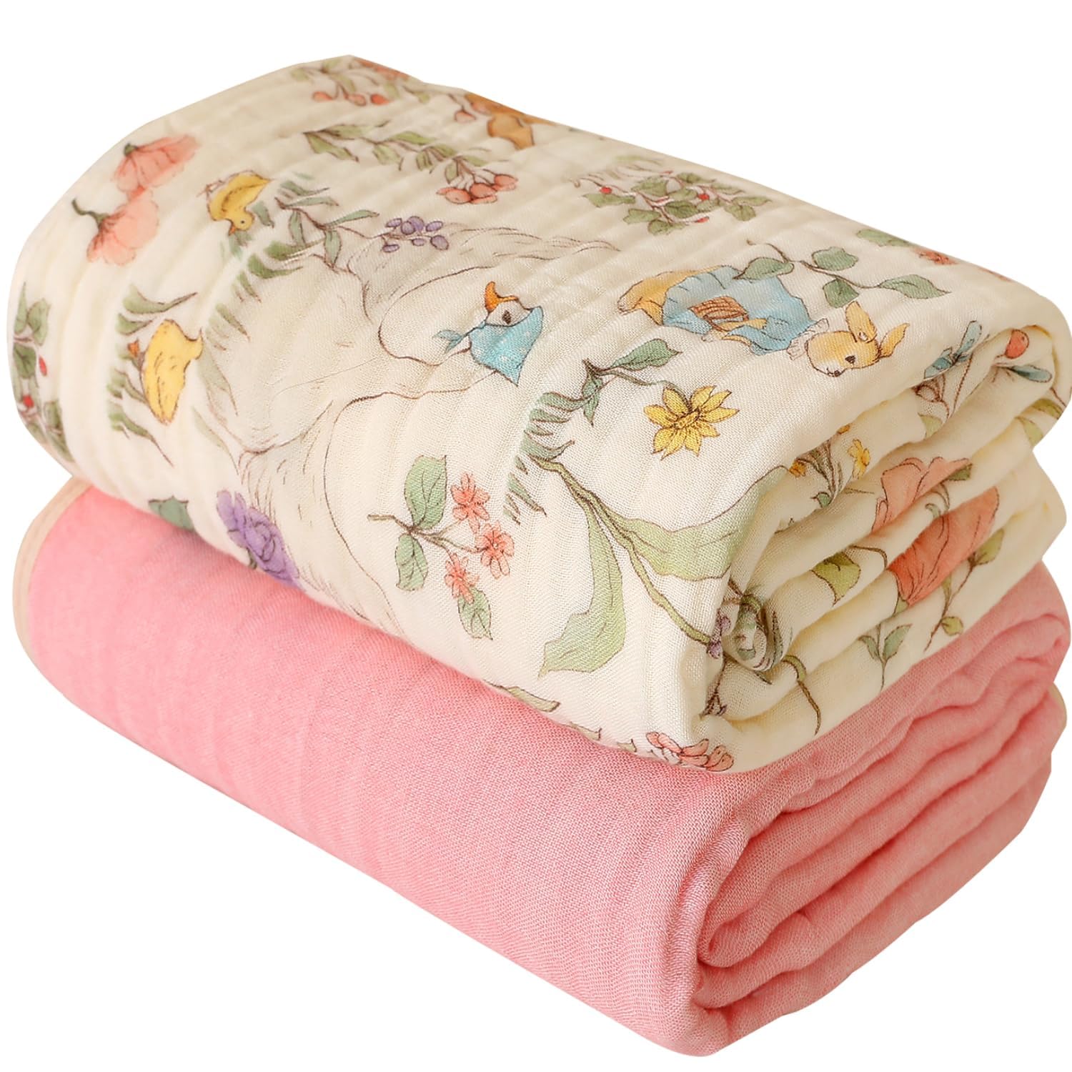 ardok ウルトラソフトモスリンベビーブランケット 竹のビスコースと綿のモスリン製 万能おくるみとベッドブランケット 赤ちゃん、幼児、男の子、女の子用 ( パック)