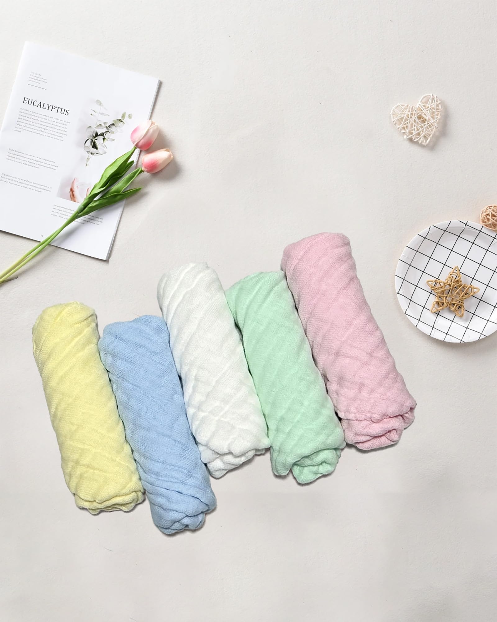 ナチュラルコットンベビーウォッシュクロス、吸収性ベビーワイプとフェイスタオル、 パック- . cmx . cm