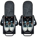 ゴルフシューズバッグ 旅行用 ジッパー付き スポーツシューズキャリアバッグ ゴルフシューズ トート ゴルフアクセサリー ベンチレーション外側ポケット付き ゴルフ...