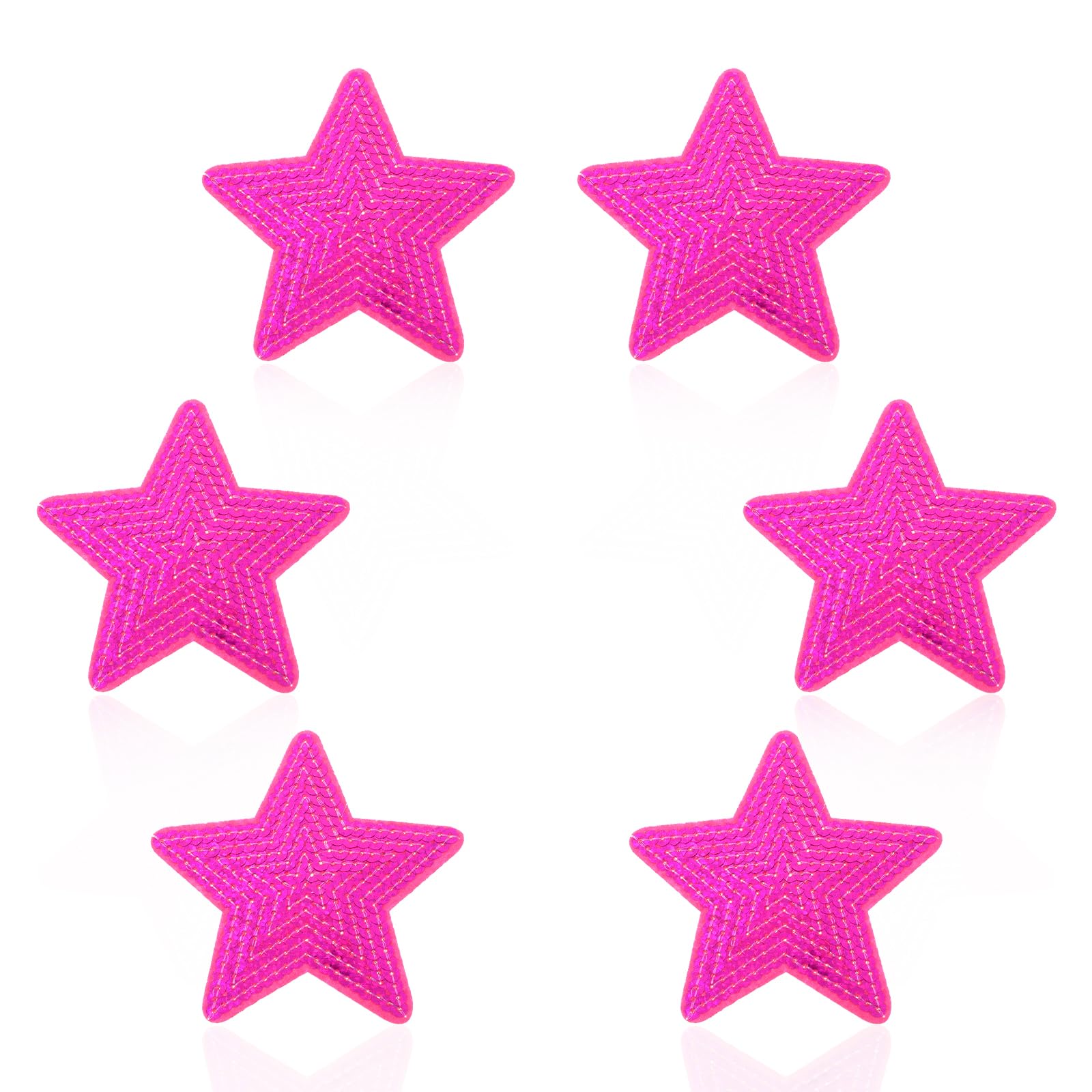 mapinc スパンコールスター アイロン接着ワッペン 個入り .x.インチ 星型ワッペン スパンコールアップ..