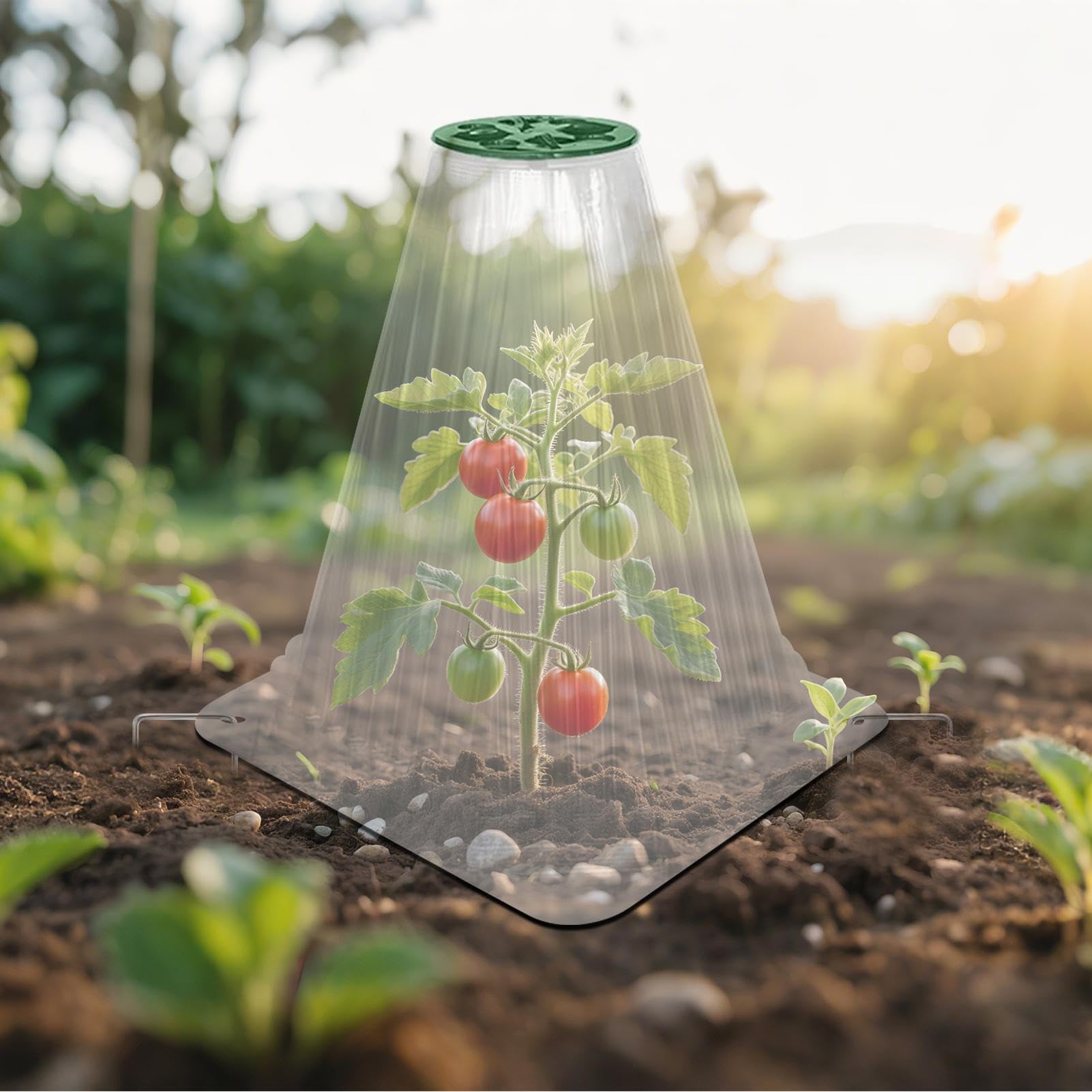 プラントクローシュ ガーデン用 - ベル形動物対策植物カバー - 通気孔付き 再利用可能 保護カバー グラ..