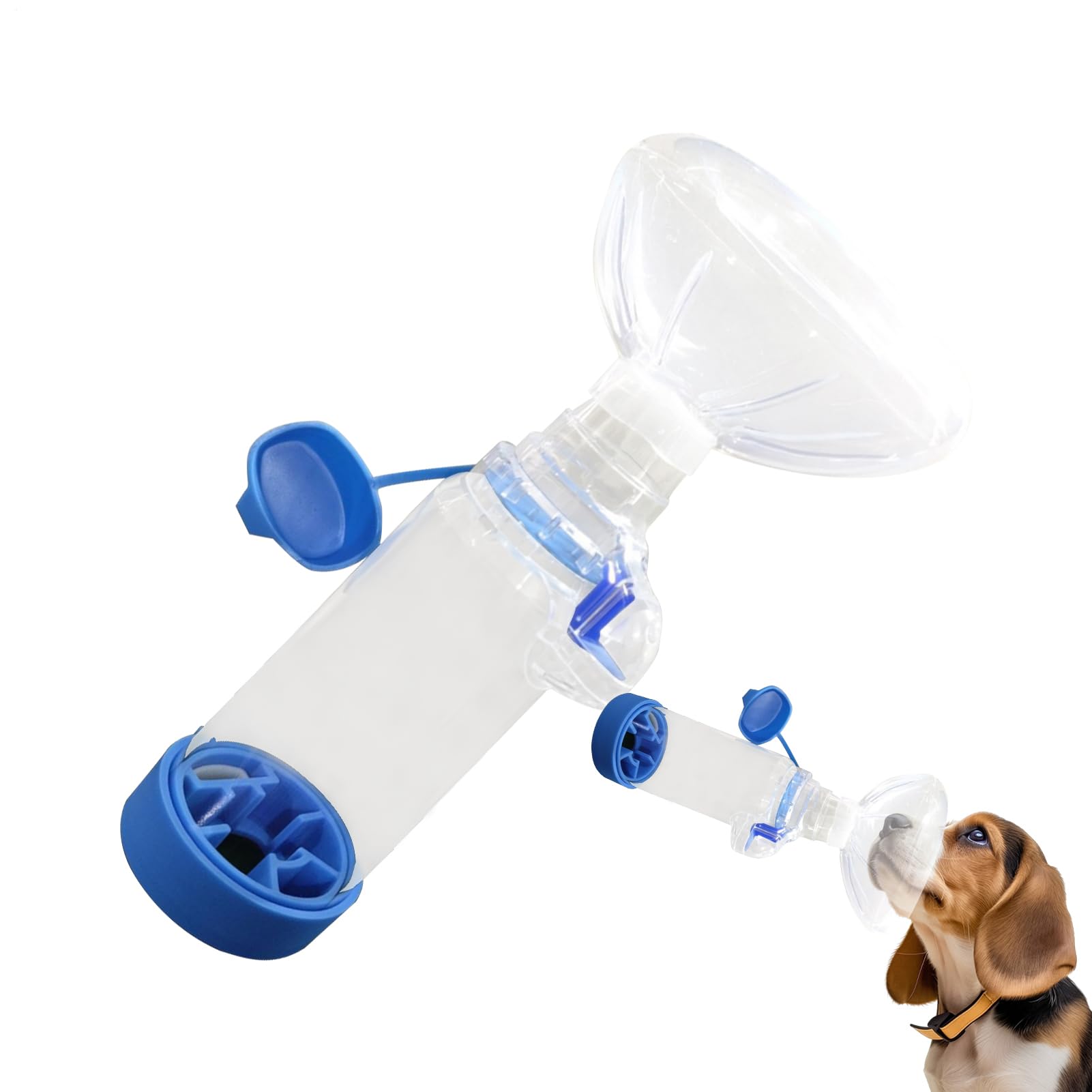 ペット用吸入器 - 再利用可能な犬用吸入器スペーサー｜ペットの呼吸補助、屋内・屋外でのペット用品、..