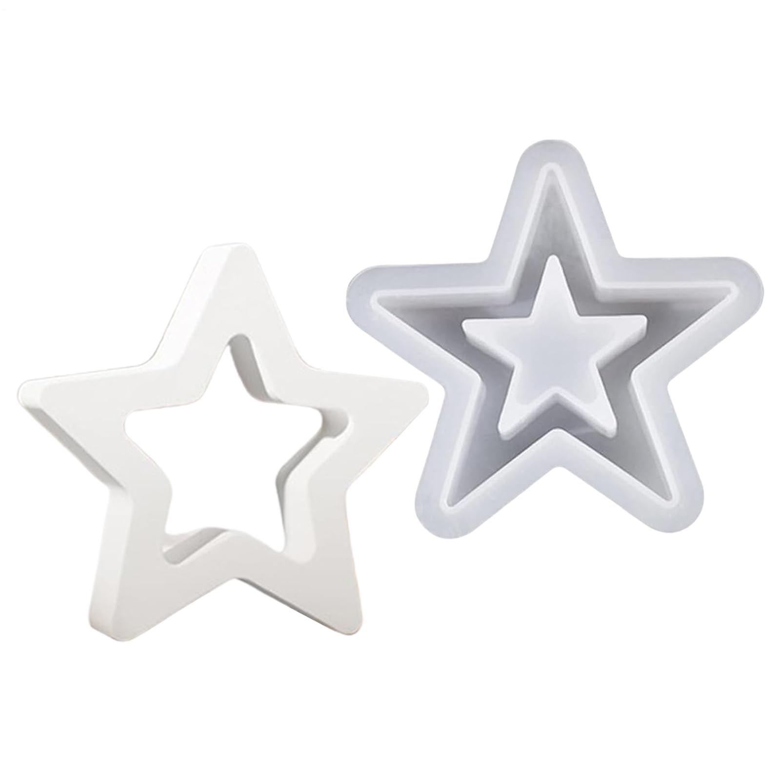 樹脂スターモールド、クリスマススターモールド - ビスタ星型チョコレートシリコンモールド | 星型チョコレートシリコンモールド、キャンドル作りモールド、スターシリコン樹脂モールド、お祝いキャンドルクラフトソープバー