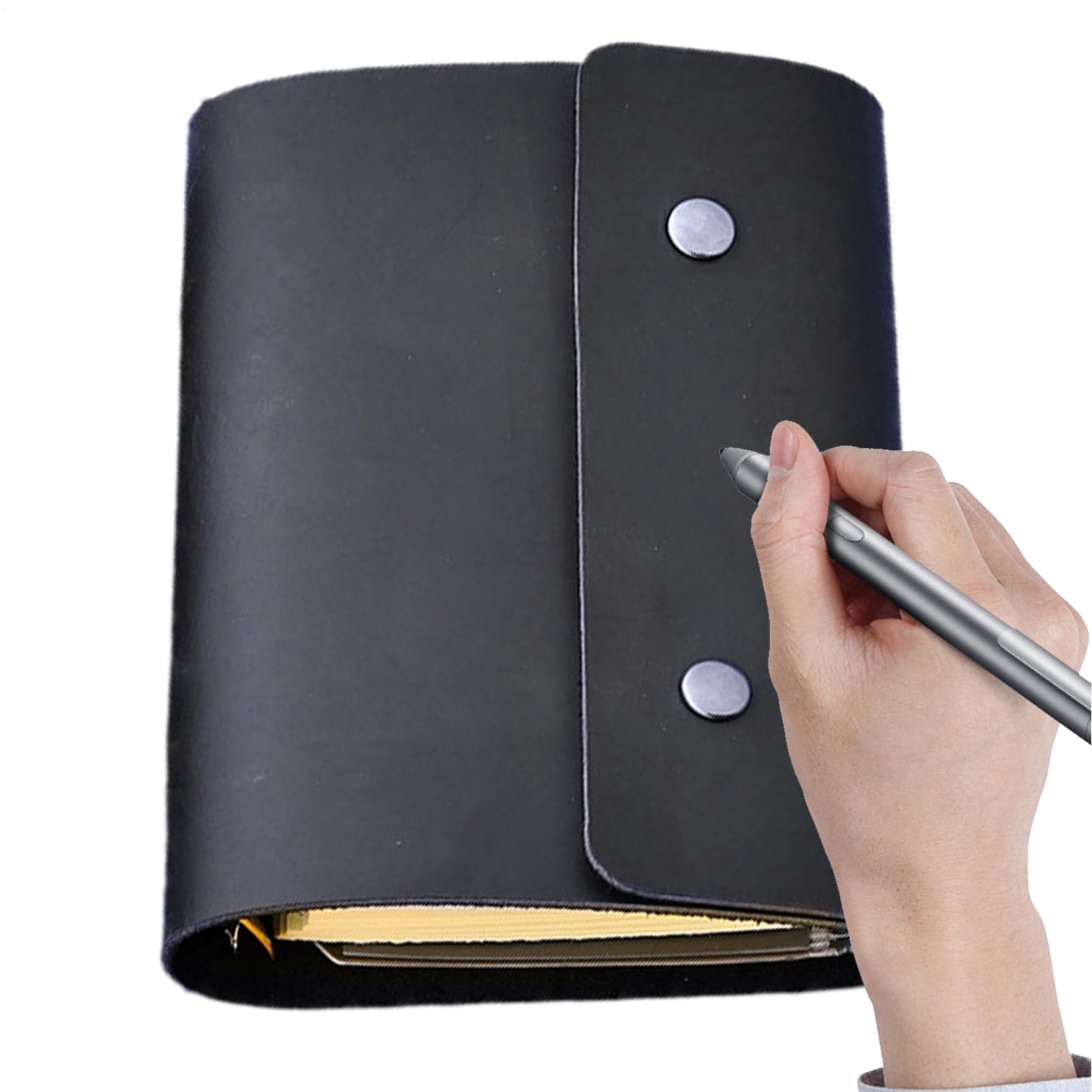 レザーバインドデイリーメモ帳- . x . インチレザーバインドデイリーメモ帳|ポータブルハンドメイドラ..