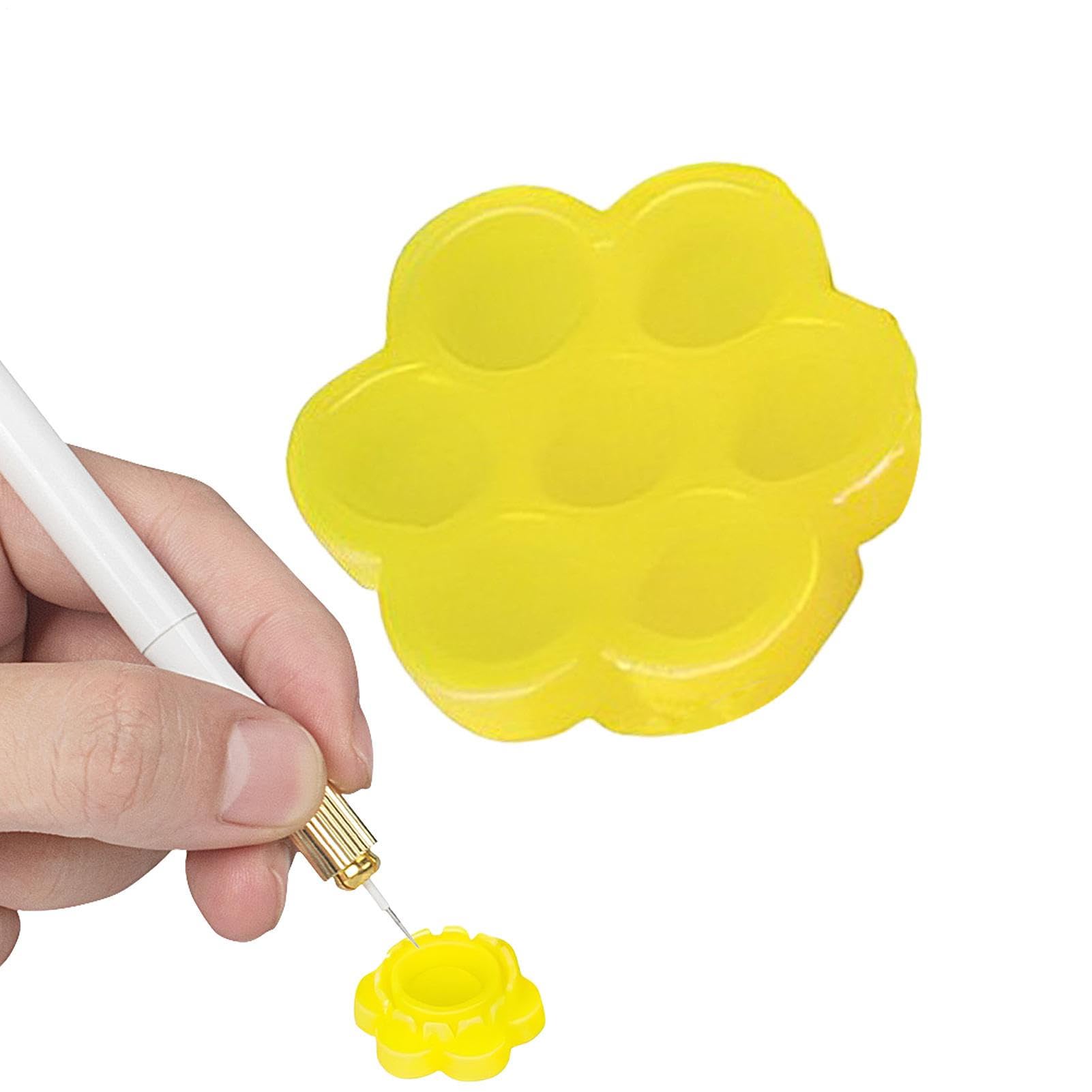 ラッシュ接着剤フラワーカップ、まつげの接着剤ホルダー, xプラムブロッサムシェイプラッシュ接着剤ト..