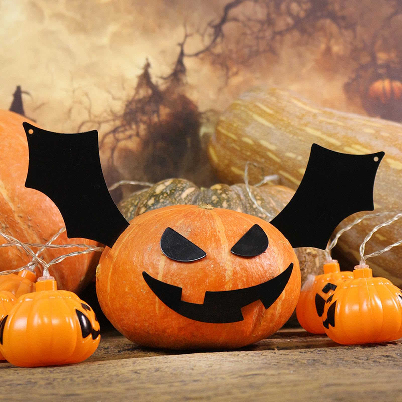 バットパンプキンデコレーション,ハロウィン パンプキン デコレーション - 金属製手作り ハロウィン 装飾 大人子供用 秋のパーティー用品