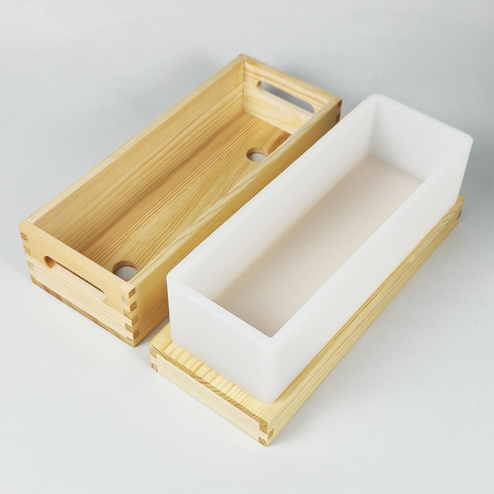 石鹸型-Soapパン用のシリコン1300 ml長方形のシリコン型|プリンチョコレートソープクラフトケーキクリスマスまたは感謝祭を製造するための汎用性のある型