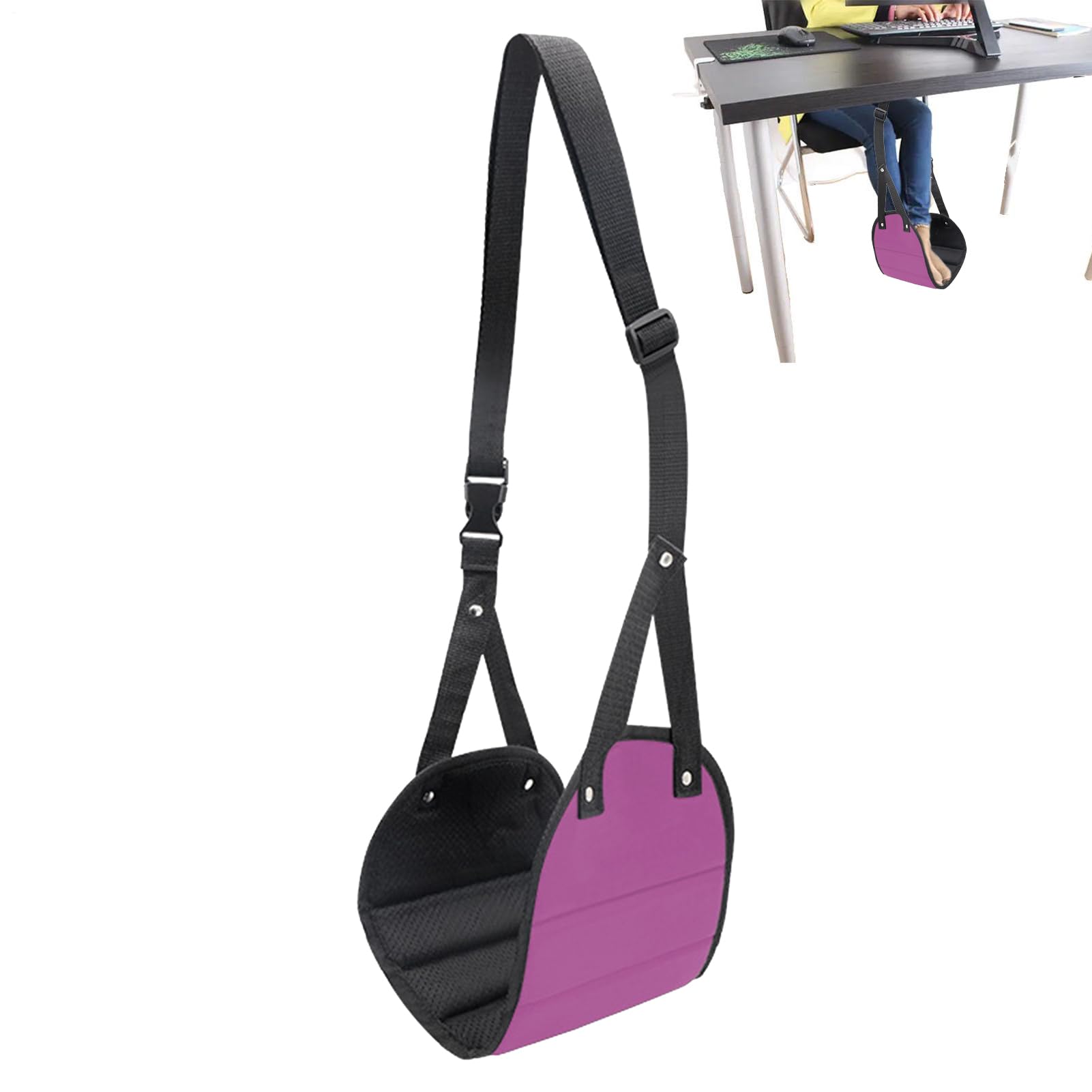 飛行機のフットハンモック - 飛行機の足跡|調整可能な飛行機フットレストハンモック、プレーニー旅行用のレッグスリング、長いフライトのための旅行フットレスト、軽量飛行機のエッセンシャルトラベルカートレインスイングスイング