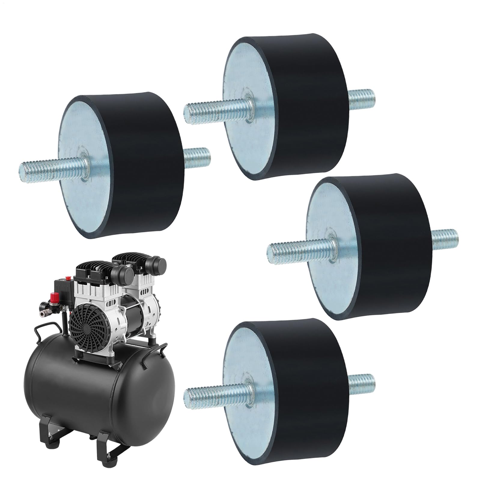 橡胶 スタッド ショックアブソーバー,防振用ダブルスタッド 個セット - 耐荷重対応 ショックアブソーバ..