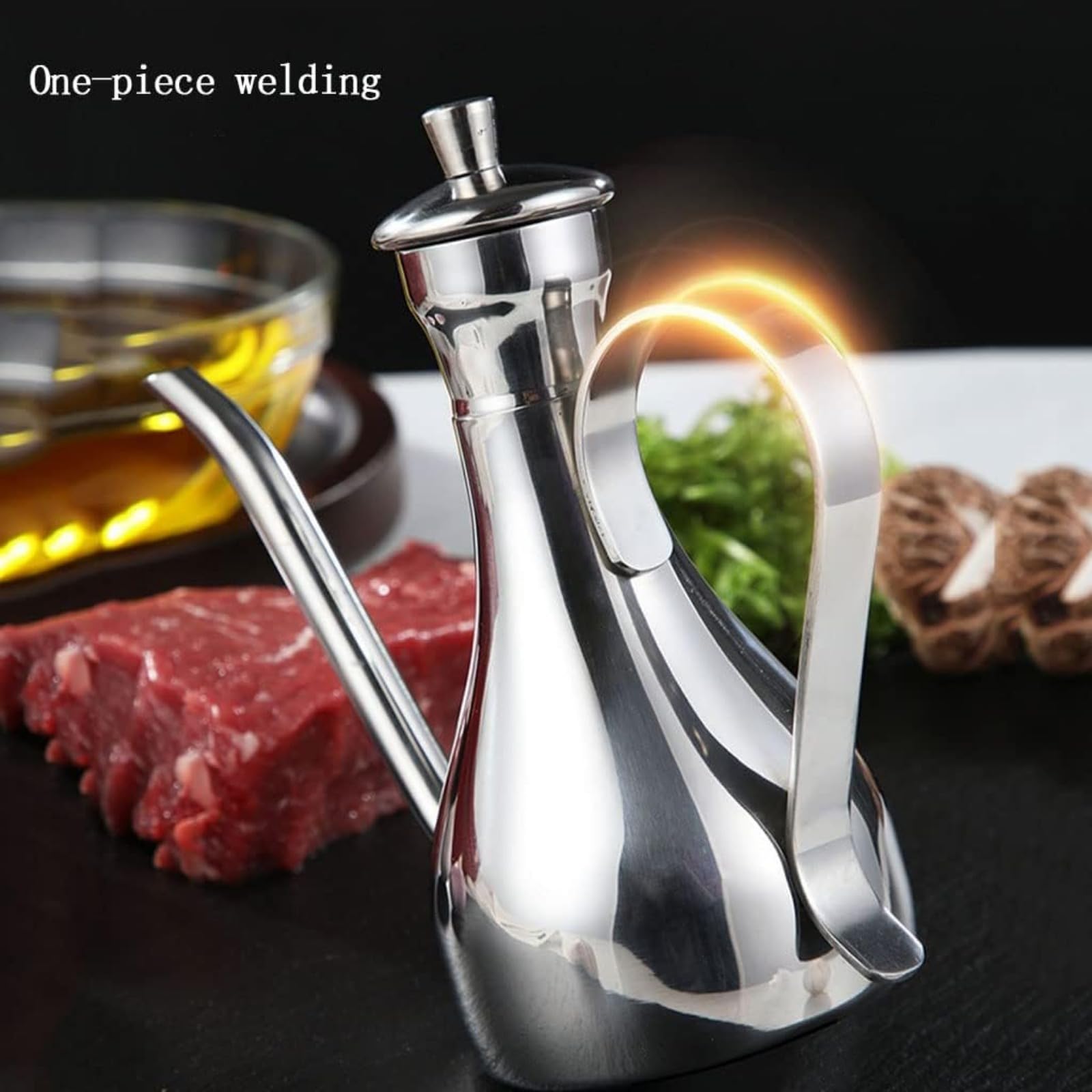 オリーブオイル ディスペンサー 容量 漏れ防止 ポット カン 調理用 注ぎ口 収納 容器 キッチン レスト..