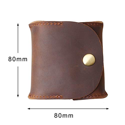 ボックス型 コインケース ボタン式 小銭入れ ユニセックス(大人) ワンタッチ ボタン開閉 薄型 軽量 コンパクト 通勤のお友に便利 ブラウン