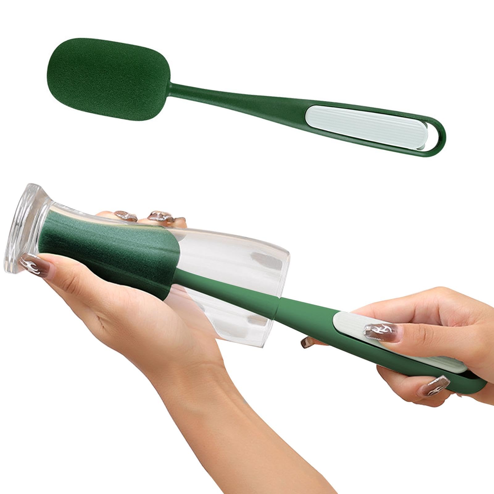 哺乳瓶ブラシ、多機能ボトルブラシ - カップクリーナーブラシ、ガラススクラバーブラシ、ロングハンド..