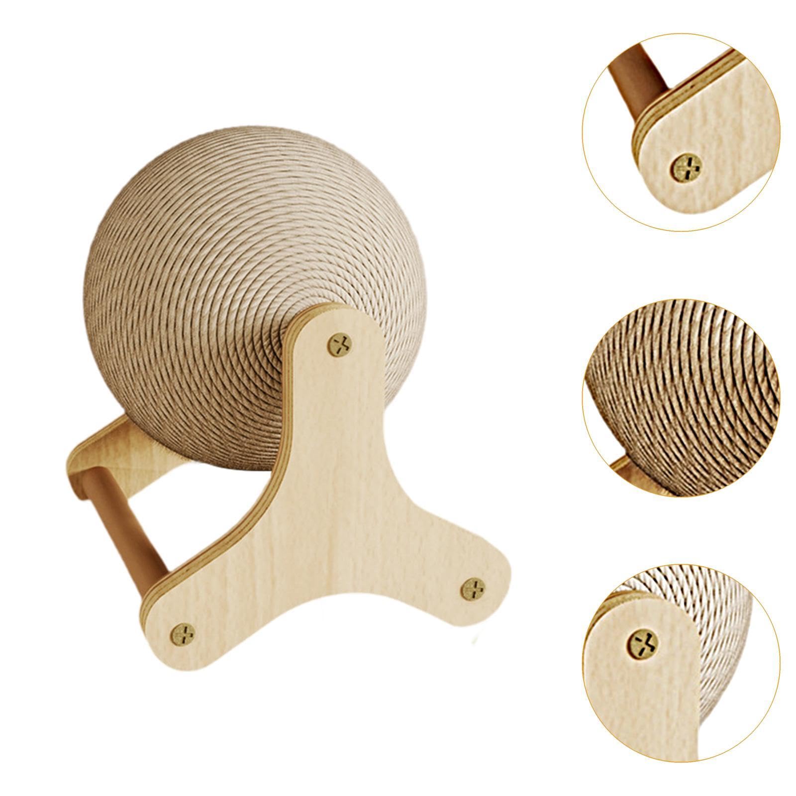 ウサギの爪とぎおもちゃ 回転ボール 家具プロテクター サイザル ウサギの爪とぎ 子ウサギ チンチラ 小動物用, L