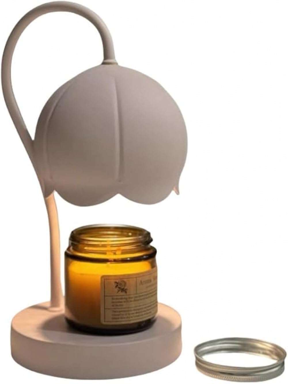 キャンドルウォームランプ、アロマセラピ=ランプ、無段階調光、寝室の装飾、アイアンランプシェード、..