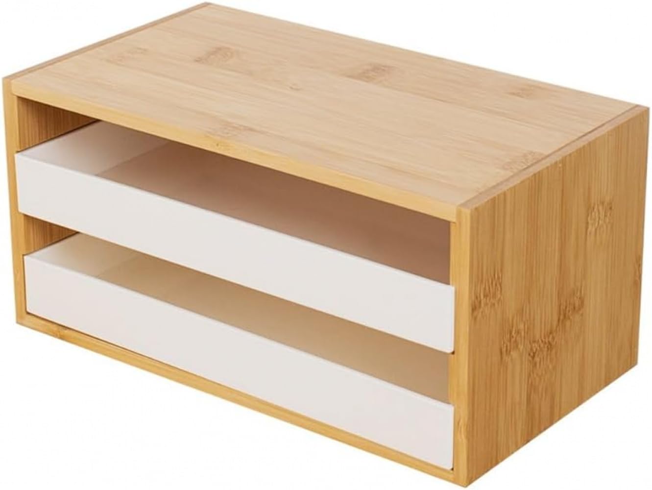 竹製化粧品引き出し収納ボックスデスクトップ多層ジュエリーアロマセラピーヘアバンド小物スキン収納ボックス、メイクアップボックス